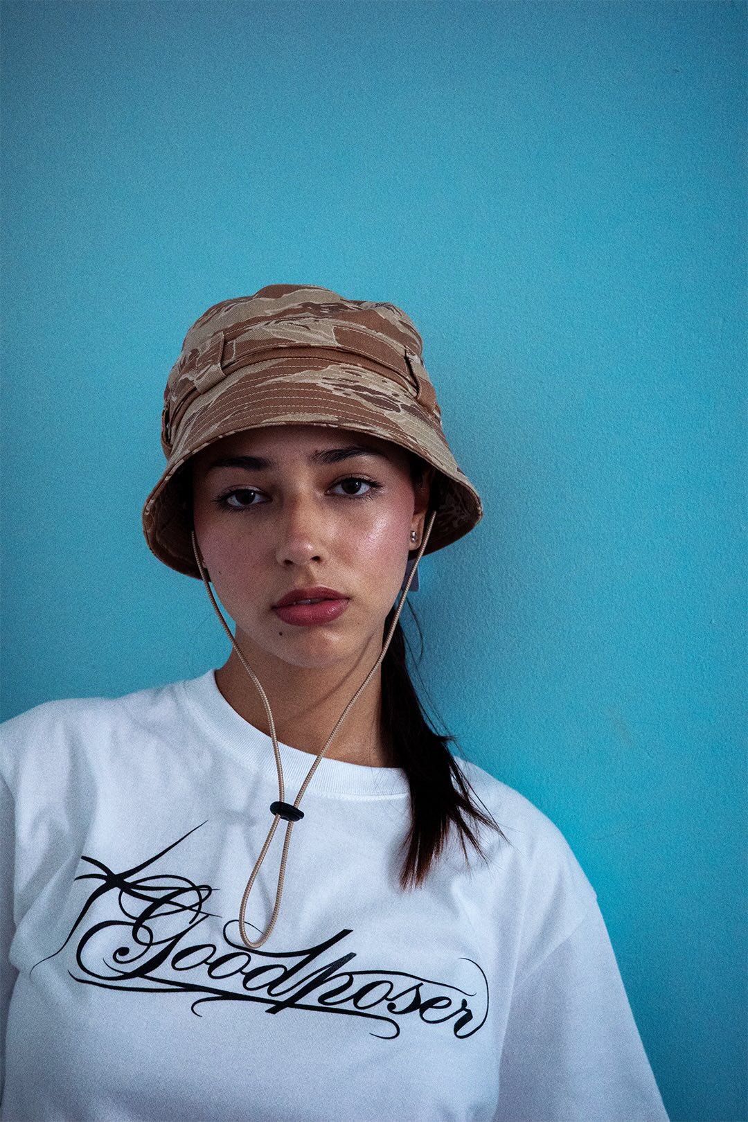 GOODPOSER LOGO TEE (WHT/NAVY/BLK)